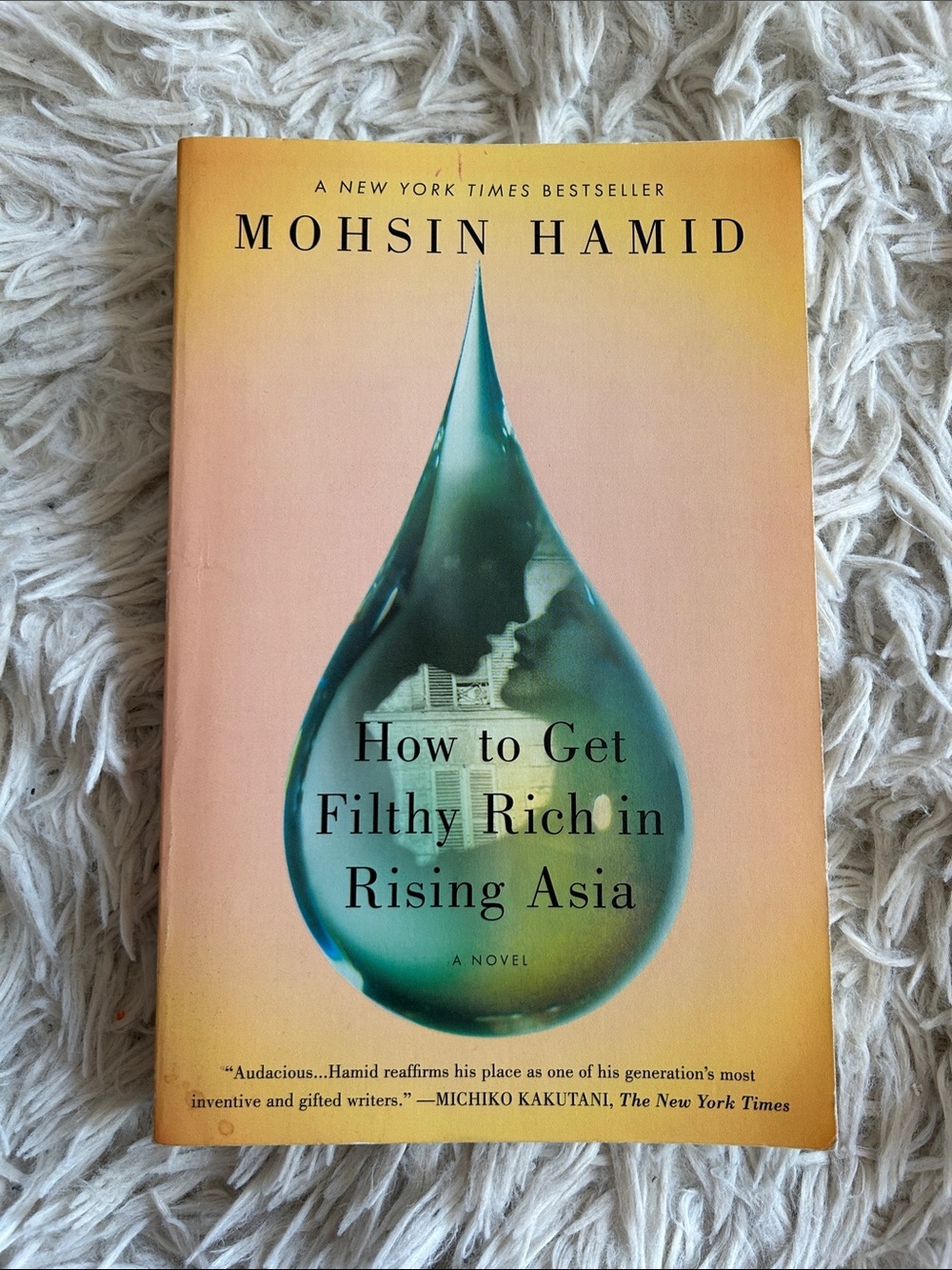 Mohsin Hamid "How to Get Filthy Rich in Rising Asia" - Yellow/Teal Cover
